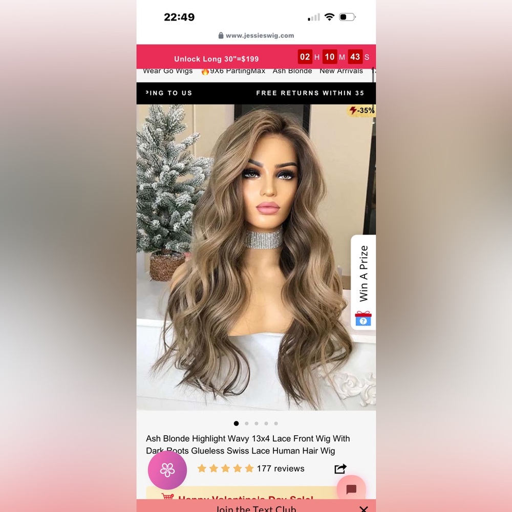 Jessie’s wig blonde 18’ wig , never worn